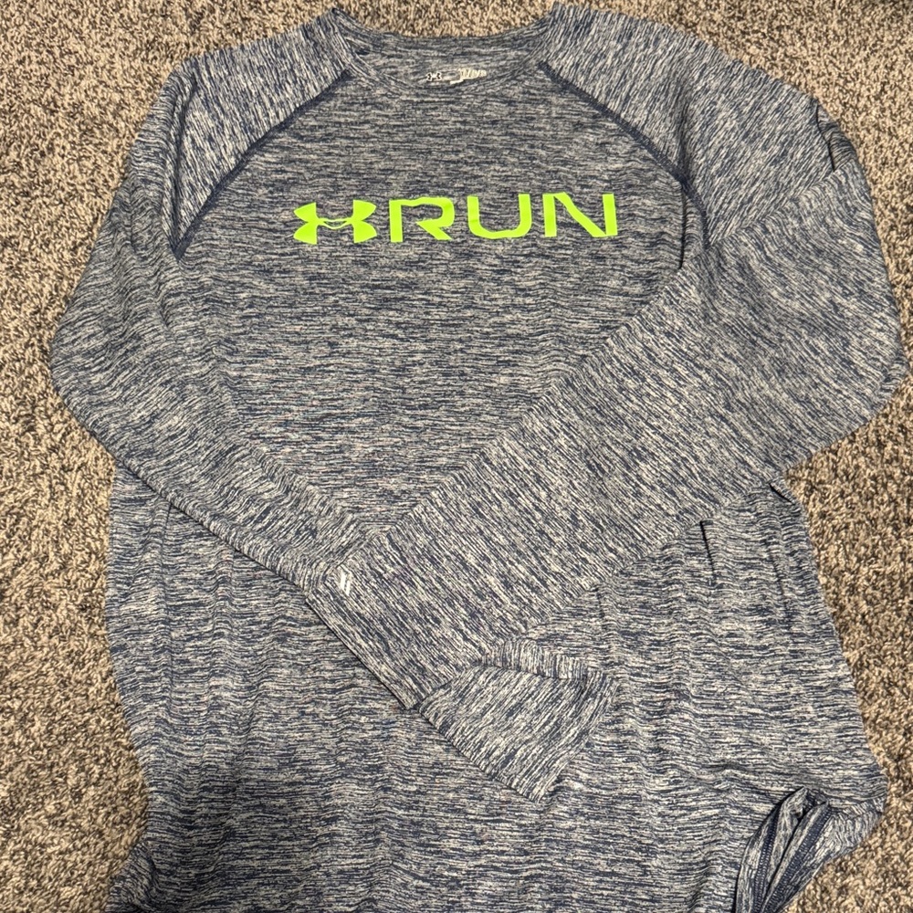 Under Armour Heathered Blue Performance Shirt